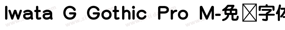 Iwata G Gothic Pro M字体转换